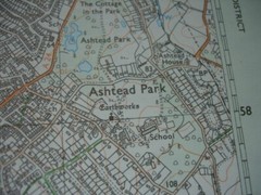 1994 WOKING & LEATHERHEAD OS Map 1:25000 Pathfinder Map 1206 Vintage