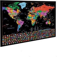 Scratch Off World Map 30 X 40cm