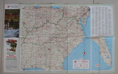 Vintage Texaco Road Map Alabama USA 1966 Folding Paper Map.