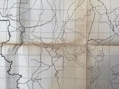 Vintage large Wall Map of Bangladesh 33.5x23inches