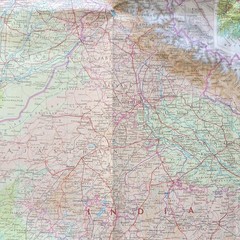 Bartholomew World Travel Map 15: Indian subcontinent • Scale- 1:4,000,000 (1979)