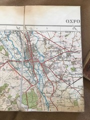 OXFORD & HENLEY on THAMES 1934 OS Popular Edition 1” Contoured Road Map