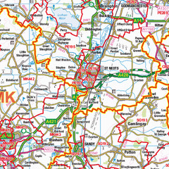 (G10) Map of Peterborough PE Postcode Sectors, Poster of Peterborough Postcodes