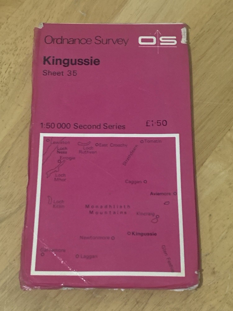 Ordnance Survey Landranger 35 Kingussie 1:50,000 OS Map 1976