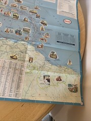 Esso The Caribbean With The Bahamas And Bermudan Map 1956