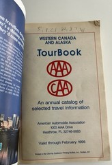 AAA TourBook Western Canada & Alaska 1994 Edition ~ Travel Guide Book Maps