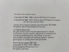 The New International Atlas~ 1982 HC/DJ~ Rand McNally (FC205-5Q432