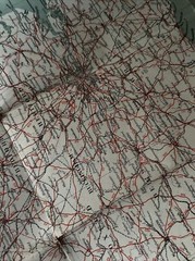 Geographia England and wales main road lovely vinatge map probably 1950’s early