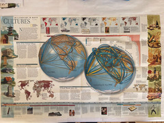 National Geographic :- Millennium in Maps CULTURES 2 Sides Map June 1997