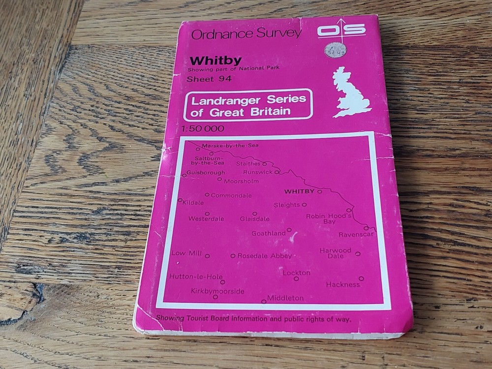 Ordinance Survey Whitby Sheet 94 Vintage Map