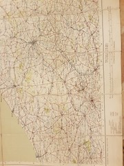 Vintage Map, Belgium, War Office 1914, Sifton Praed Cloth Map
