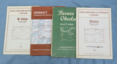 14 Vintage Swisstopo Climbing/Hiking Maps & 2 Others Switzerland Mountaineers