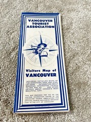 VINTAGE VANCOUVER TOURIST ASSOCIATION MAP 1955 2ND EDITION