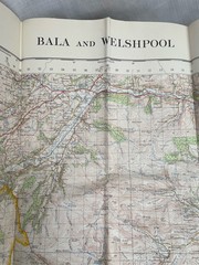 Vintage Ordnance Survey Map Sheet 117 Bala And Welshpool
