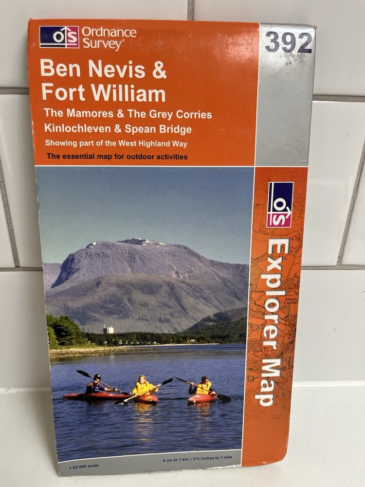 Ordnance Survey Explorer Map 392 Ben Nevis and Fort William 2010