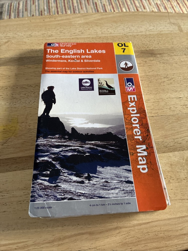 Ordnance Survey Explorer Map OL 7 The English Lakes South Eastern Area