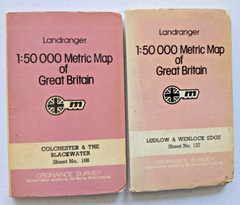 Bundle 5 ex Library Ordnance Survey Laminated Maps 1:50000 137 138 149 150 168