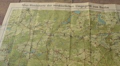 Antique Vintage German tourist map Berlin Silva