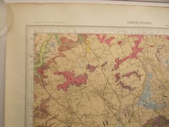 Ordnance Survey North London Geological map 1964 I inch to 1 mile