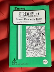 Vintage Barnett’s Shrewsbury Area Street Plan with Index, 1970’s