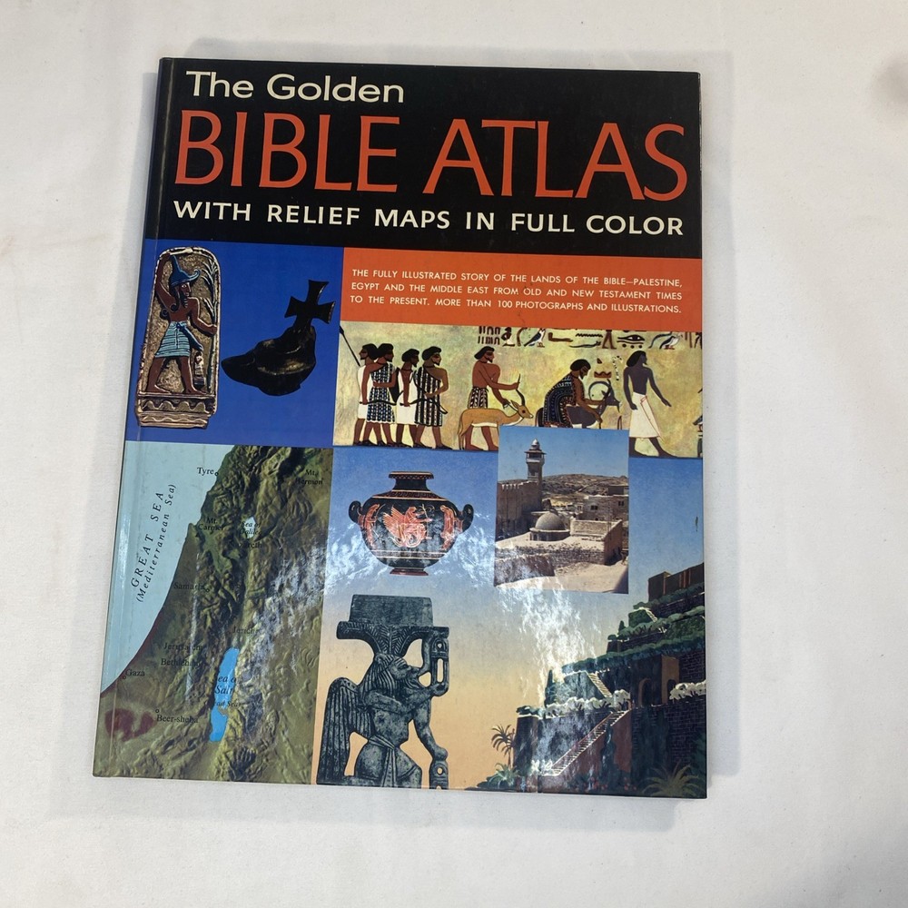 The Golden Bible Atlas with Relief Maps in Full Color Vintage 1957