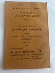 Plan Of Cambridge Uk Early 1950s. Some Creases. Light Pencil On Back See Photos
