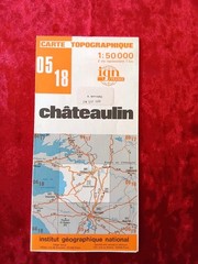 1979 IGN France Châteaulin Finistère Folded Map 1:50,000 Bretagne Vintage Map