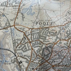 BOURNEMOUTH West – ORDNANCE SURVEY First Series 1:25,000 1962 SZ09 west parley