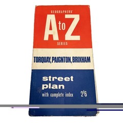 Vintage Geographers A To Z Series Map Of Torquay Paignton & Brisbane Street Map