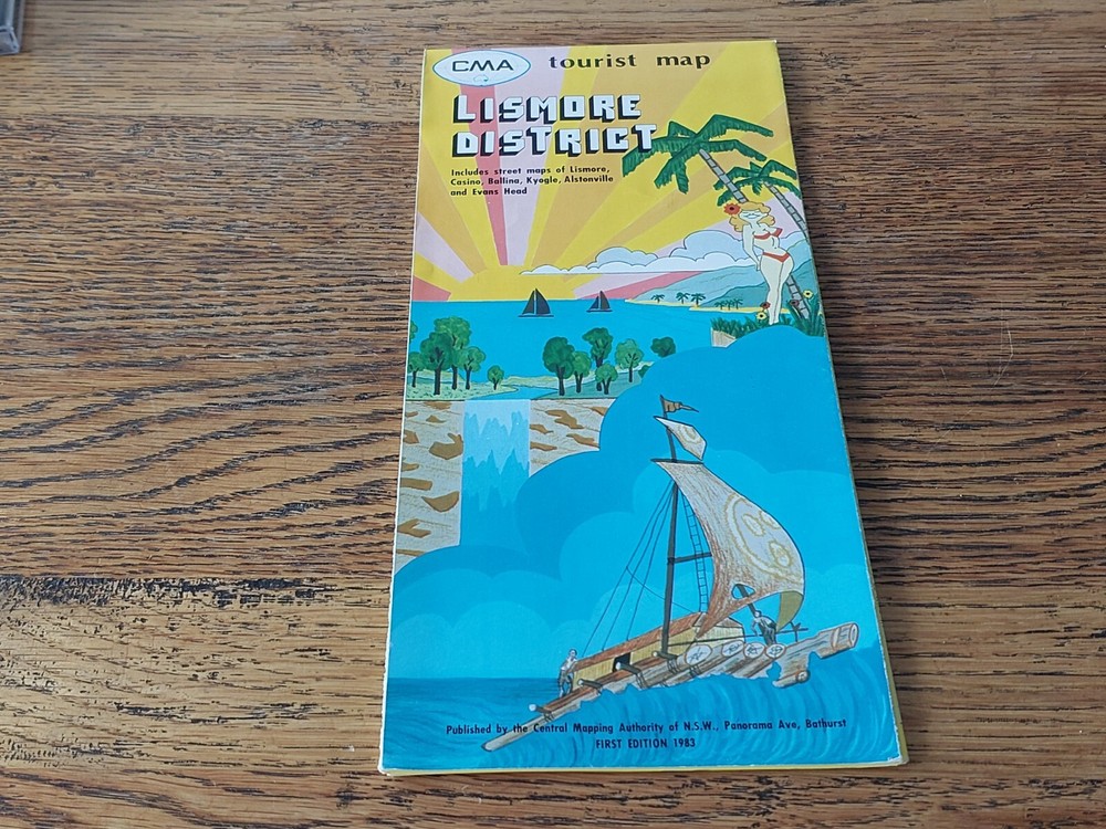 Vintage Folded CMA Lismore District Map Retro Cover, First Edition 1983