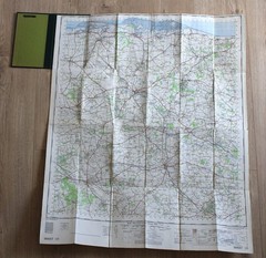 1962 Ordnance Survey Contoured Road Map Sheet 125 Fakenham Swaffham Norfolk