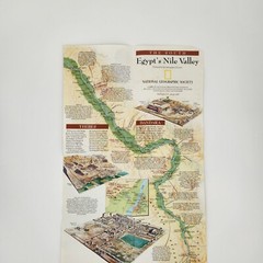Vintage NAT GEO Egypt’s Nile Valley Map 1995
