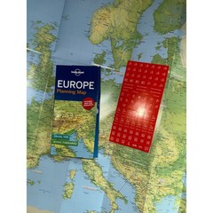 National Geographic Europe Adventure Map & Lonely Planet Europe Planning Map Set