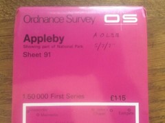 Appleby Teesdale National Park OS Landranger GB Map 1:50000 First Series
