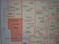 THE ENGLISH LAKES OL 5 6 7 DISTRICT EXPLORER ORDNANCE SURVEY MAPS OS LOT