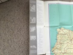 Vintage Kummerly & Frey Road Map – SPAIN, + most of France, Scale 1:2 500 000