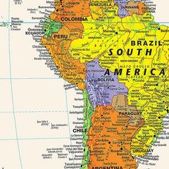 150cm*100cm Horizontal World Map Poster Wall Art Print with Flag English Unframe