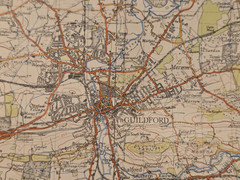Ordnance Survey London SW Sheet 170 1945 / 1948 with later corrections cloth map