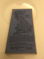 Vintage 1930’s Cloth Bartholomew Revised Half Inch Contoured Map 22 Cardigan