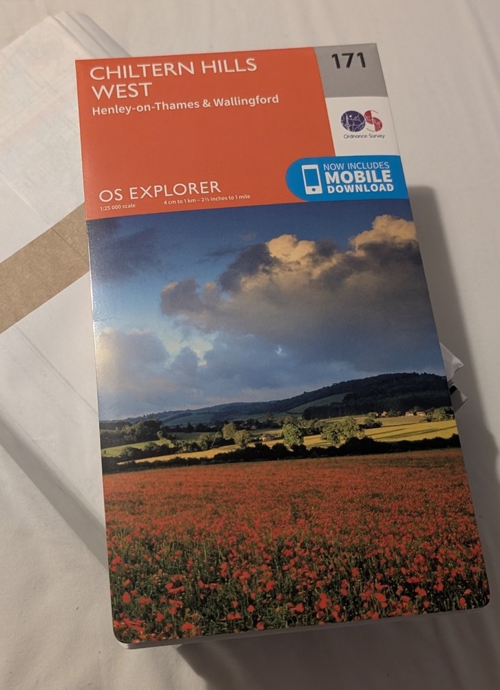 OS Explorer 171 Chiltern Hills West, Henley-on-Thames and Wallingford Map (2015)