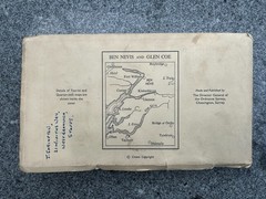BEN NEVIS & GLEN COE Inc Lorn & Lochaber ORDNANCE SURVEY TOURIST MAP Rev 61 1964