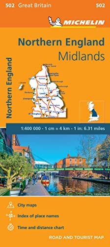 Northern England – Michelin Regional Map 502: Map by Michelin Sheet map Book The