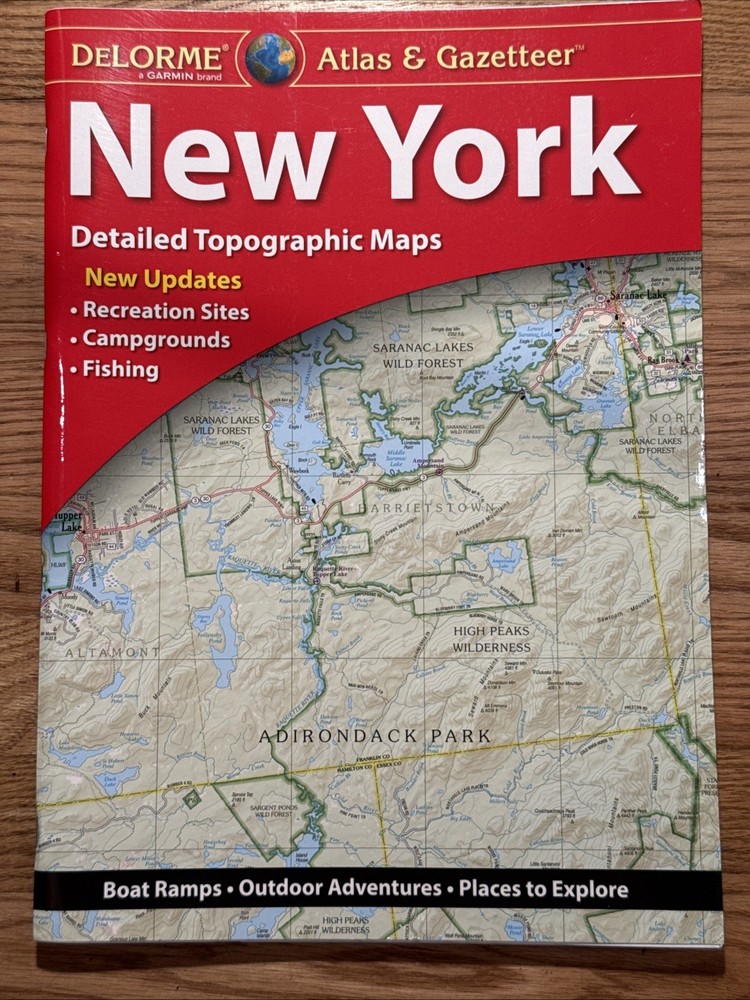 DeLorme New York Atlas & Gazetteer Topographic Maps Back Roads 2022 12th Edition