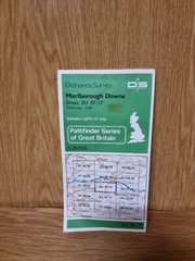 Ordnance Survey Pathfinder Map SU 07/17 Marlborough Downs (I1)