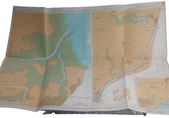 1986 Admiralty Chart #2695 Walton Backwaters Nautical Chart Maritime Atlas VTG