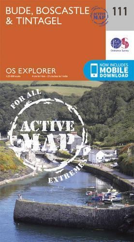 Bude, Boscastle and Tintagel (Map) OS Explorer Active Map