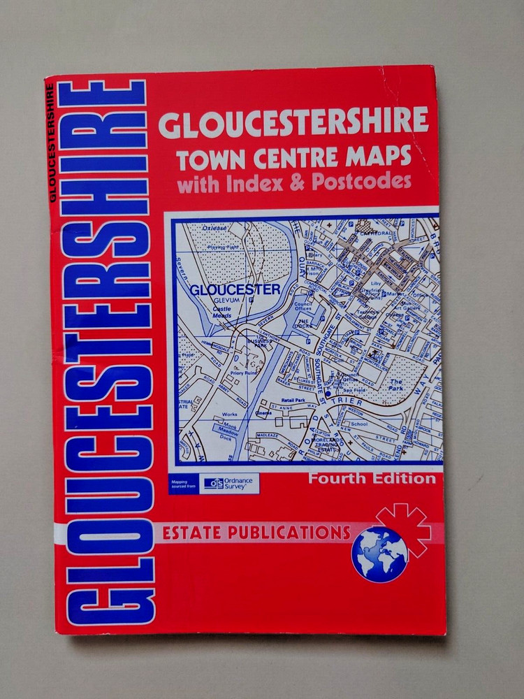 Gloucestershire Town Centre Maps & Index Estate Publications 4th Edition 2002