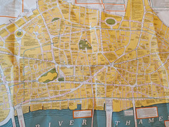 Vintage 26 X 29″ DUCKHAMS Historical Map London 1960s