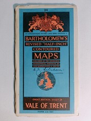 Bartholomew’s Revised “Half-Inch” Contoured Maps No. 24 – Vale of Trent map 1946