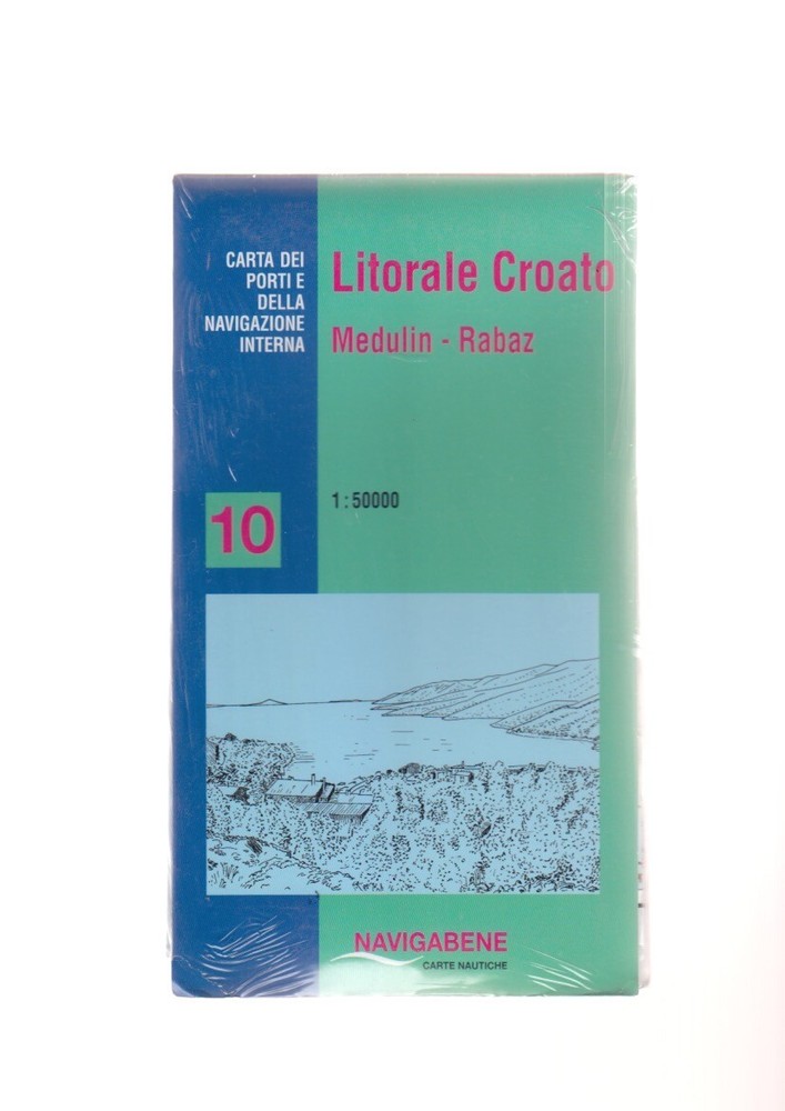 Nautical Map of Croatian Coast Medulin Rabaz 10 Packaged
